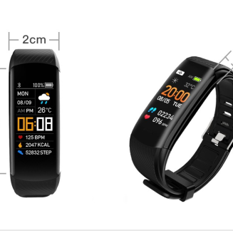 Smartwatch GIEWONT Czarno Czerwony 2 Paski GW200-1 - 12