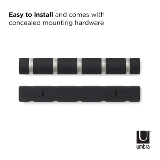  Umbra Flip hanger with 5 Driftwood-Nickel hooks - 4