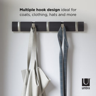  Umbra Flip hanger with 5 Driftwood-Nickel hooks - 7