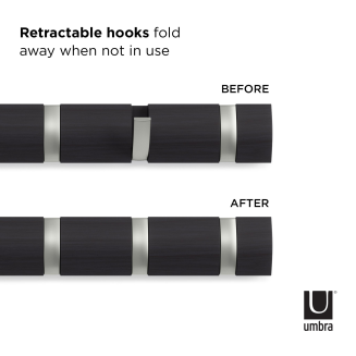  Umbra Flip hanger with 5 Driftwood-Nickel hooks - 3