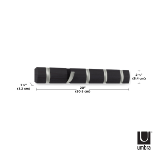  Umbra Flip hanger with 5 Driftwood-Nickel hooks - 5