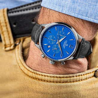 Zegarek Męski Giewont Chronograph Sapphire Czarno Niebieski GW6310-A3 - 4