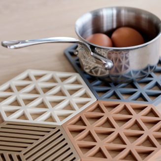  Set of 3 Zone Denmark Triangles coasters Rosemary&Matcha&Taupe - 4