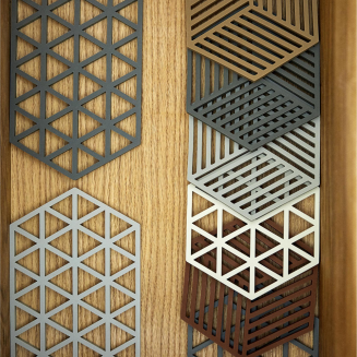  Set of 3 Zone Denmark Triangles coasters Rosemary&Matcha&Taupe - 7