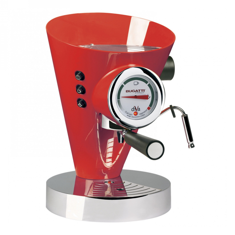  Casa Bugatti Diva coffee machine red | BUY CHEAPER WITH A DISCOUNT CODE