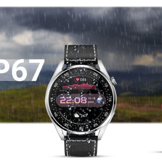 Smartwatch GIEWONT Vertex SmartCall GW450-5 Silver/Carbon Leather - 14