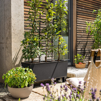  Lechuza Trio Stone planter 40 stone gray - 6