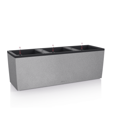  Lechuza Trio Stone planter 40 stone gray