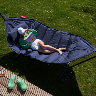  Fatboy Headdemock Dark Blue hammock with black stand - 6
