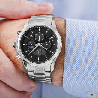 Zegarek Męski Giewont Chronograph Sapphire Srebrny GW9460-B2 - 4