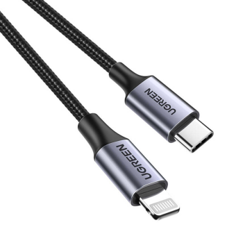 Kabel UGREEN US304 USB-C-Lightning 1.5m (czarny) - 3
