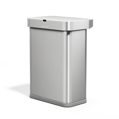  Simplehuman Sensor Liner Pocket 58l basket with motion and voice sensor, steel