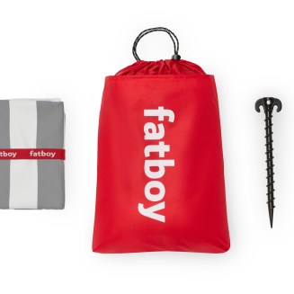  Fatboy Beach Baggy Stone Gray beach towel with cushion - 3