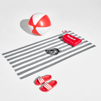  Fatboy Beach Baggy Stone Gray beach towel with cushion - 6