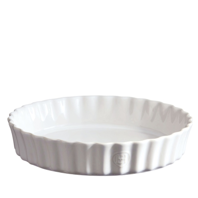  Emile Henry tart dish 28 cm white