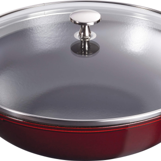  Staub cast iron wok with lid - 30 cm, Grenadine - 2