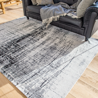  Louis de Poortere Mad Men Griff metro black&white round carpet - 4