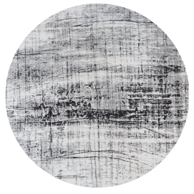  Louis de Poortere Mad Men Griff metro black&white round carpet