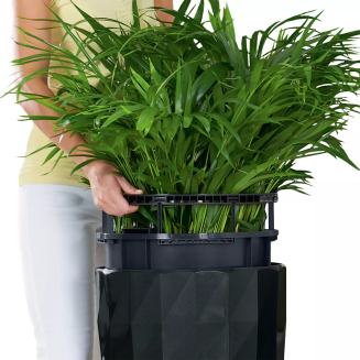 Lechuza Diamante Premium 40 flowerpot, black gloss - 7