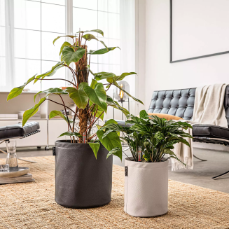  Lechuza Trendcover Leather VEGE 23 planter, cream - 2