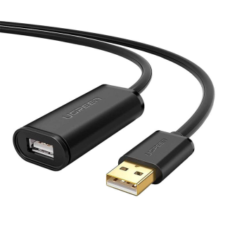 Kabel przedłużający USB 2.0 UGREEN US121, aktywny, 10m (czarny) - 4