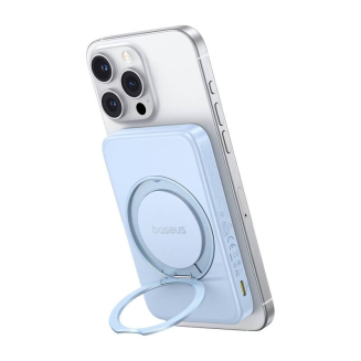 Powerbank BASEUS PicoGo Qi2 5000mAh 20W ze stojakiem (niebieski) - 3
