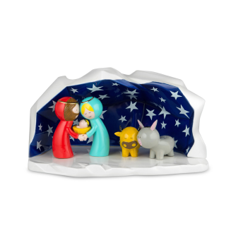  Porcelain nativity scene with Alessi Happy Eternity figurines - 2