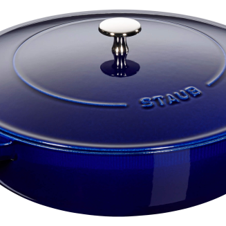  Deep stewing pan with lid Staub - 24 cm, Blue - 2