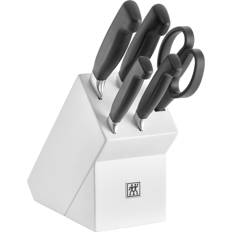  Set of 4 knives in a Zwilling Four Star block, white