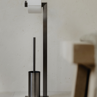 Stojak na papier toaletowy i szczotkę WC Zack Linea grafit - 4