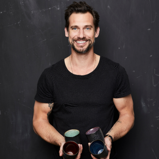 Bitz Black Deep blue mug with handle, 300 ml - 2