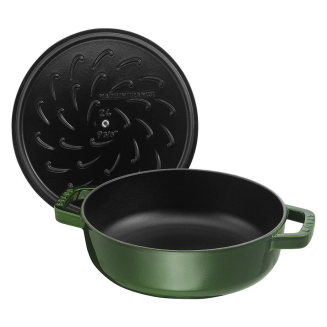  Deep stewing pan with lid Staub - 24 cm, Green - 3