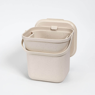 PLASTIA Kosz na bioodpady 8 ltr kremowy - 2