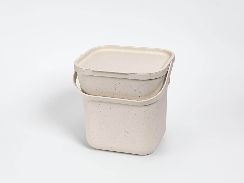 PLASTIA Kosz na bioodpady 8 ltr kremowy