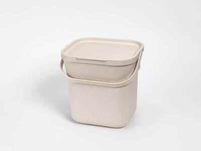 PLASTIA Kosz na bioodpady 8 ltr kremowy