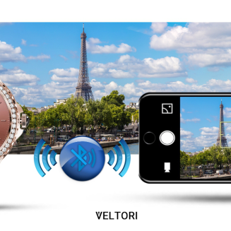 Smartwatch Damski VELTORI VT320-1 Złota Bransoleta + Różowy Pasek Silikonowy - 21