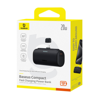 Powerbank BASEUS Compact 5000mAh 20W Lightning (czarny) - 6