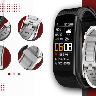 Smartwatch GIEWONT Czarno Biały 2 Paski GW200-2 - 3