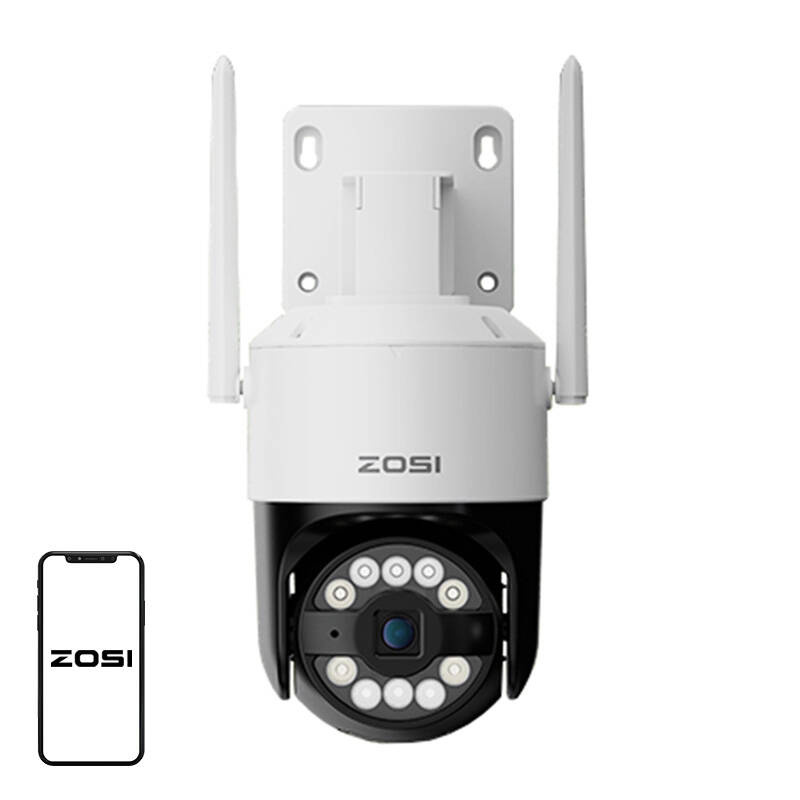 Kamera zewnętrzna IP ZOSI C296 WiFi 8MP dual Pan Tilt IP66 + karta microSD 32GB