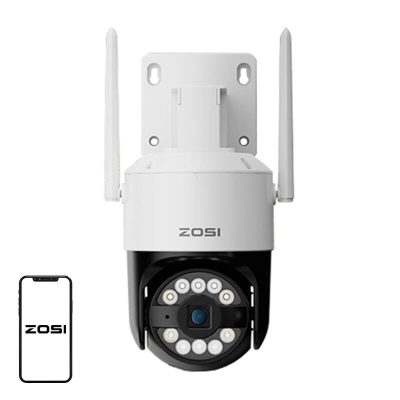 Kamera zewnętrzna IP ZOSI C296 WiFi 8MP dual Pan Tilt IP66 + karta microSD 32GB