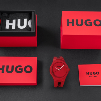 Zegarek Męski HUGO Lit For Him Red 1530346 + BOX - 5