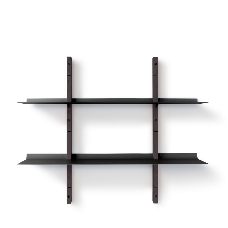  Eva Solo Smile Smoked Oak & Black Wall Shelf 67.5cm