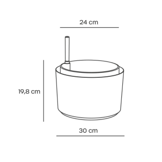 PLASTIA BERBERIS Wisząca donica samonawadniająca okrągła 30 cm cynamonowy - 2