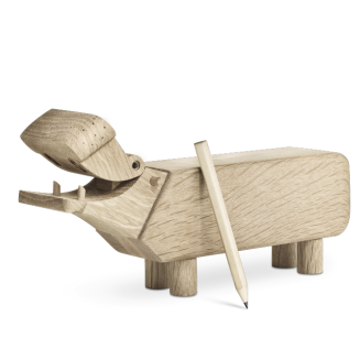  Kay Bojesen Hippo wooden figurine, oak, 21 cm - 2