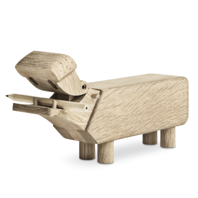  Kay Bojesen Hippo wooden figurine, oak, 21 cm