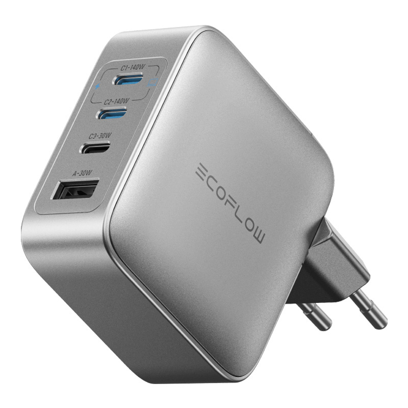 Ładowarka sieciowa EcoFlow RAPID Pro 140W, 3xUSB-C, 1xUSB-A, GaN