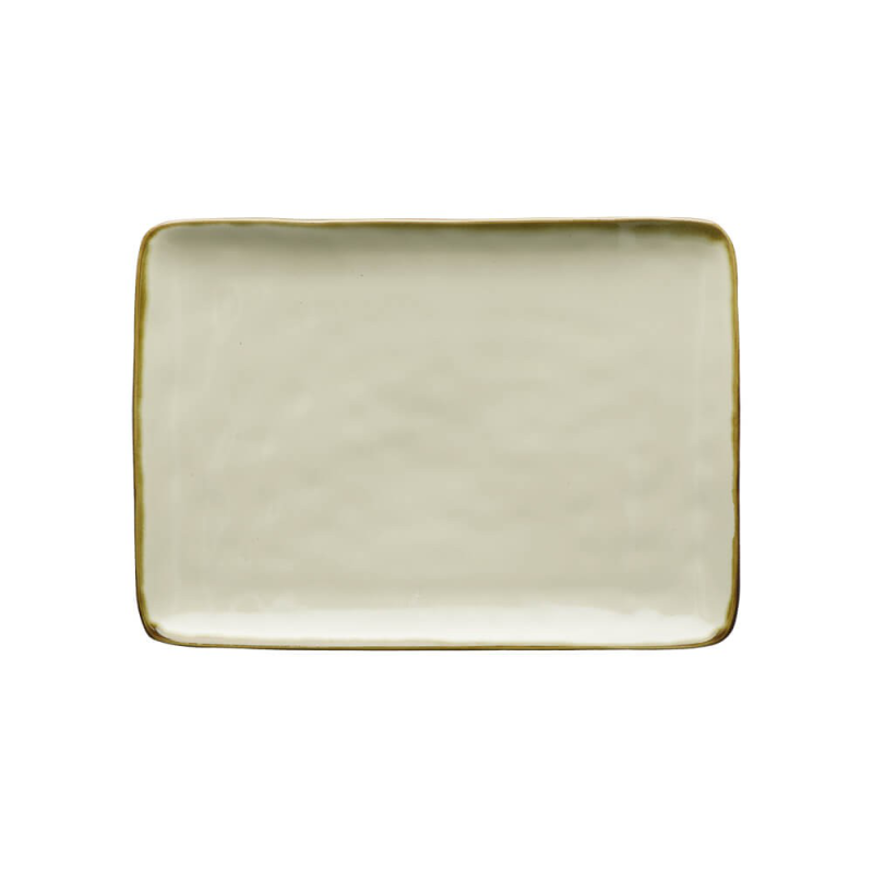  Rose&Tulipani | Set of 2 Concerto Avorio rectangular plates - Ivory, 27 x 19 cm