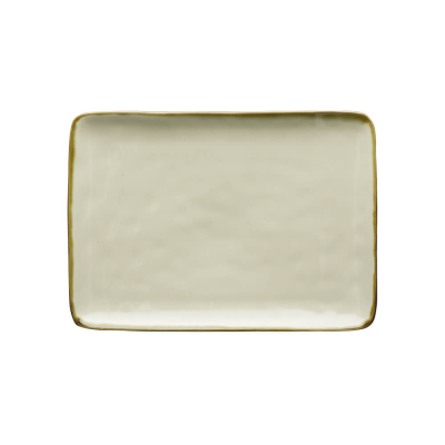  Rose&Tulipani | Set of 2 Concerto Avorio rectangular plates - Ivory, 27 x 19 cm
