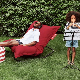 Pufa Fatboy The Original Outdoor Stripe Orange Creme 180x140 cm - 6