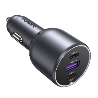 Ładowarka samochodowa UGREEN EC705 130W 2x USB-C+USB (czarna) - 2